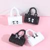 2Pcs 1/12 Dollhouse Metal Handbag Miniature Shopping Bag For Clothes Accessories