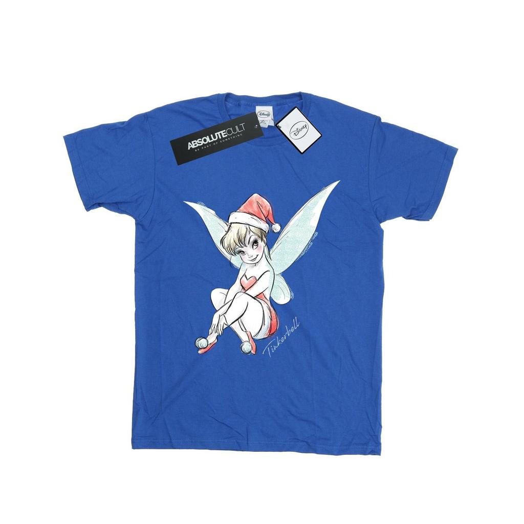 Disney Womens/Ladies Tinkerbell Christmas Fairy Cotton Boyfriend T-Shirt