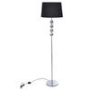 VidaXL Floor Lamp with Long Stem 4 Decoration Balls Black Bedside Lamp 240903
