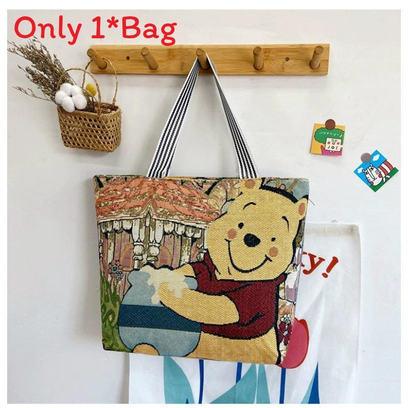 Canvas Butterfly Elephant Cat Tote Bag For Women With Sewn Details For Daily Use