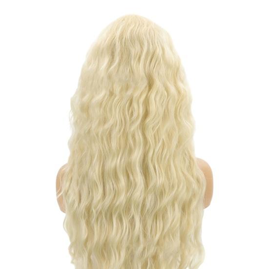 Женский длинный вьющийся парик, натуральный пушистый волнистый парик, регулируемая форма лица, линия волос, парик из высокотемпературного волокна