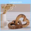 Intertwined Double Wooden Hearts Ornament Memorial Gift Keepsake Decoration For