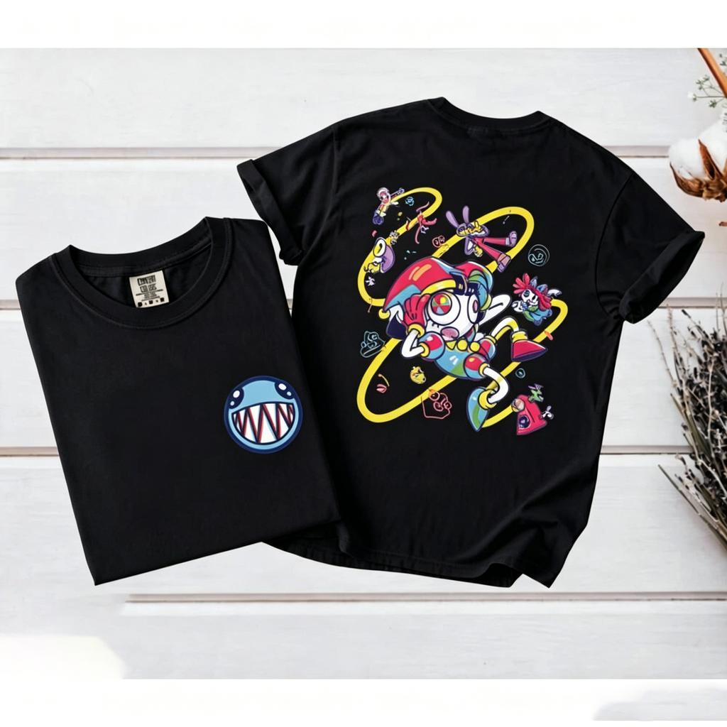 Bubble The Amazing Digital Circus kids T-Shirt, Comfort Colors Pomni and Jax T-Shirt, Glitch Core Cartoon Tee, Digital Circus