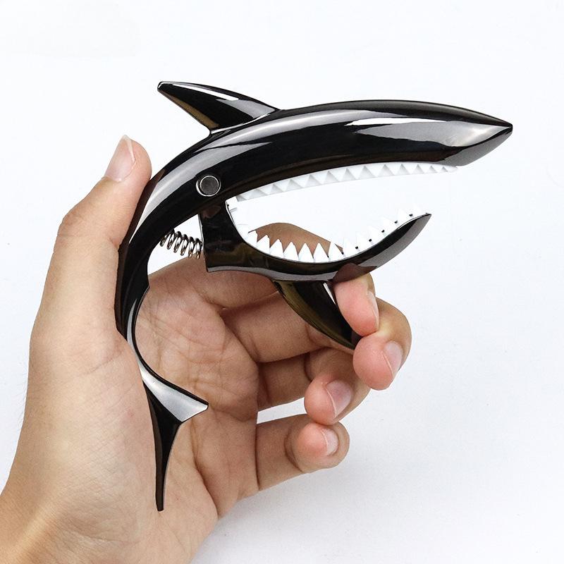 Металлический зажим для каподастра для акустической гитары Shark, металлический зажим со сменными струнами, инструменты, деревянная классическая электрогитара, гавайская гитара, универсальная