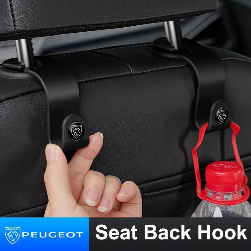 2Pcs Car Seat Headrest Hook Hanger Bag Storage Holder For Peugeot 3008 5008 208 308 508 2008 408X 108 Valve Cap