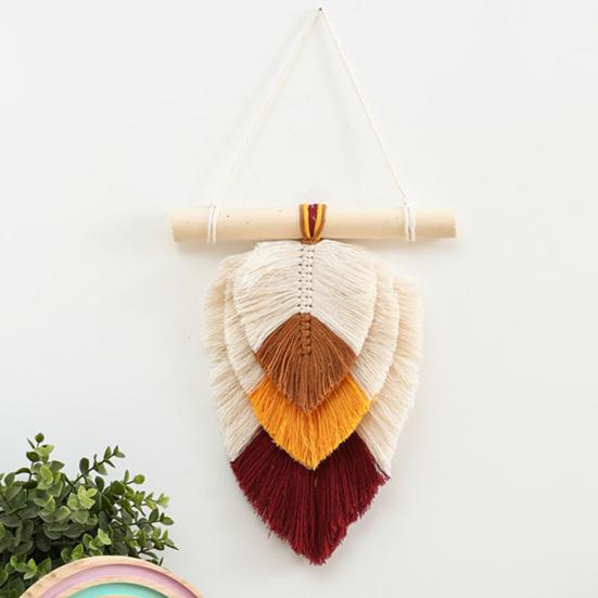 Настенный гобелен в скандинавском стиле с кисточками в стиле пэчворк, хлопковый гобелен ручной работы, товары для дома
