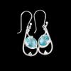 Sky Blue Topaz Gemstone 925 Sterling Silver Jewelry Handmade Boho Earrings 1.60" EE-49-6