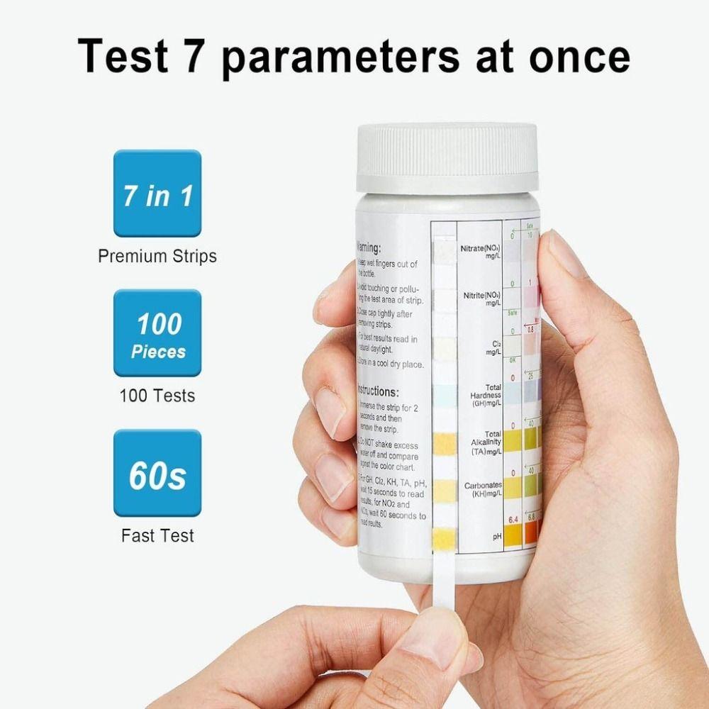 100 шт. Тест-полоски для аквариума 7 в 1