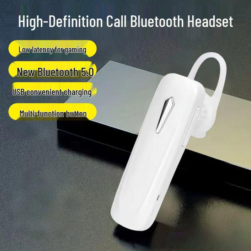 Универсальная беспроводная Bluetooth-гарнитура M163 для HD-звонков - Односторонняя, с низкой задержкой, идеально подходит для использования в автомобиле и во время занятий спортом