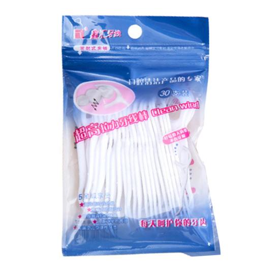 30Pcs Kids Elastic Dental Floss Stick Tooth Interdental Cleaner Oral Care Tool