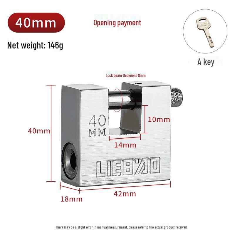 Противоугонная прямоугольная защита навесного замка с функциями защиты от взлома и сдвига для дверей и шкафов