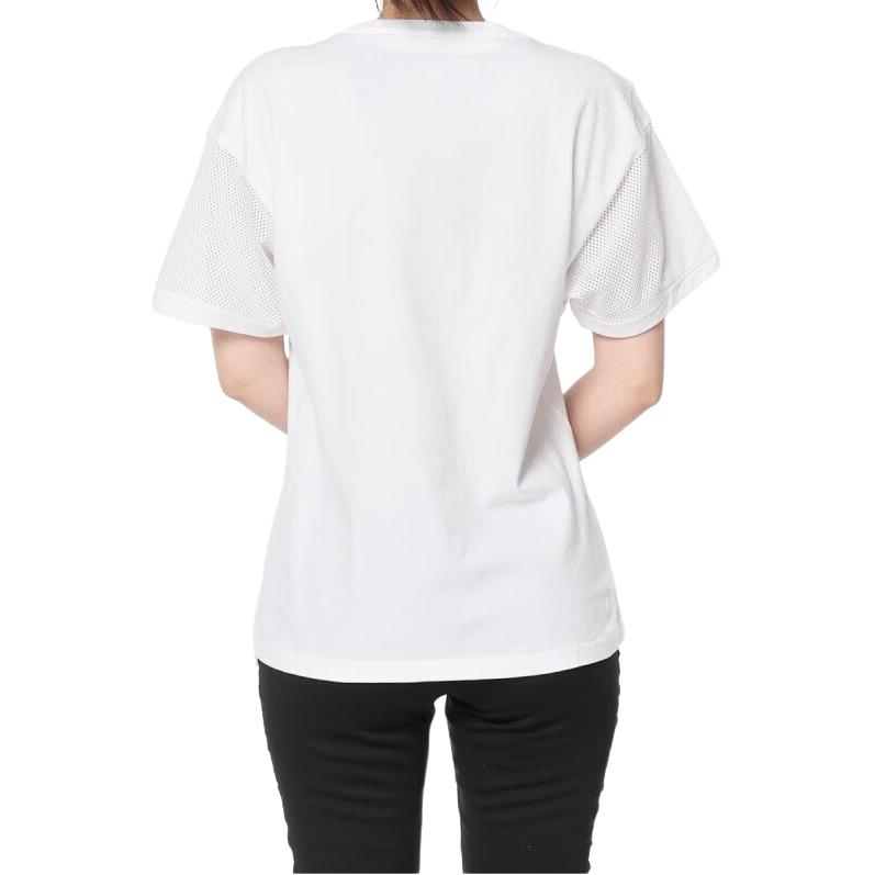 adidas Футболка Neo Casual Sports с круглым вырезом и коротким рукавом, с заниженной линией плеч, женская, белая DU2373