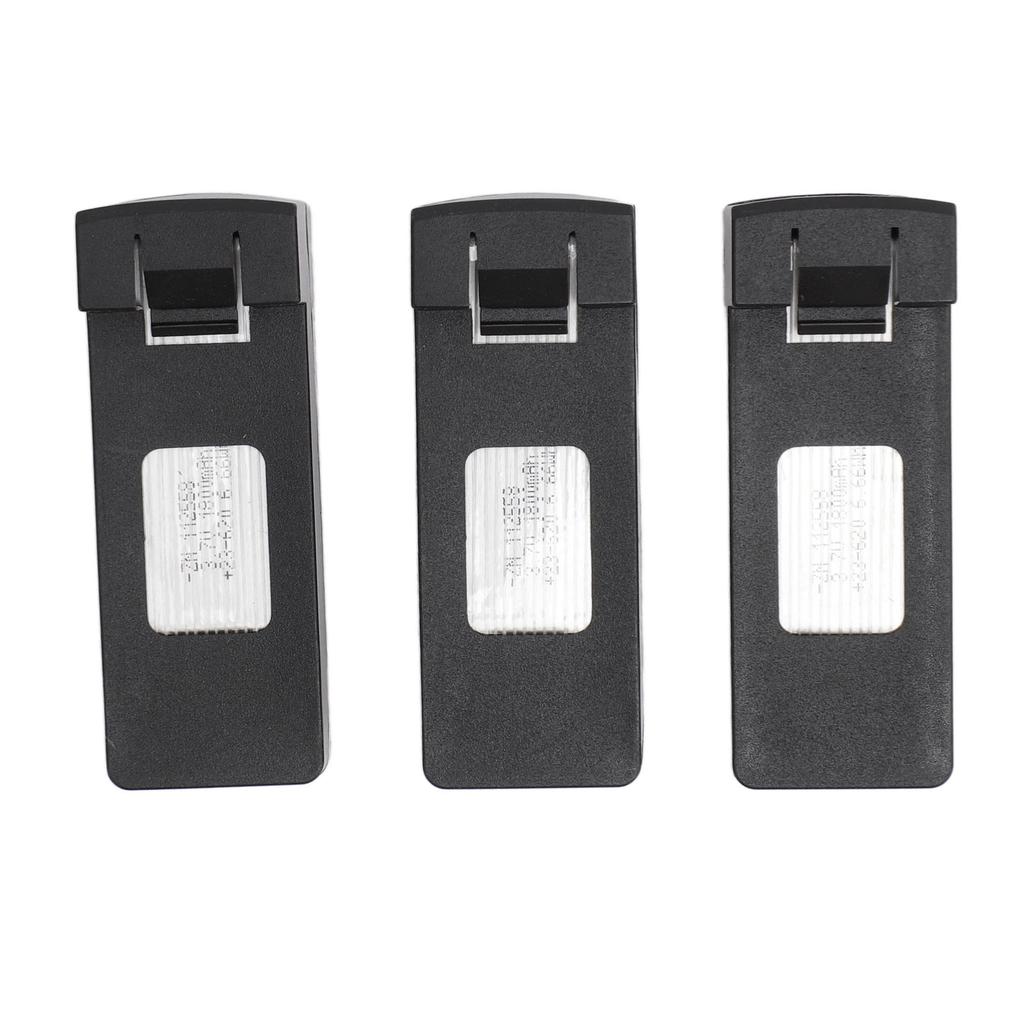 3Pcs Lithium Battery for RC Quadcopter 1800mAh 3.7V Small Light Portable Sturdy ABS Shell RC Drone B