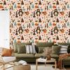 Forest Animals Wallpaper in Scandinavian Style for Living Room and Bedroom 50x1000