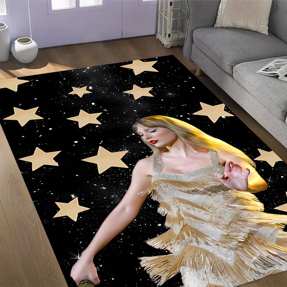 Taylor Swift Themed Anti-Slip Rugs - Polyester Home Decor, Suitable for Bedrooms, Living Rooms, Doorways, Studios, and Decorations