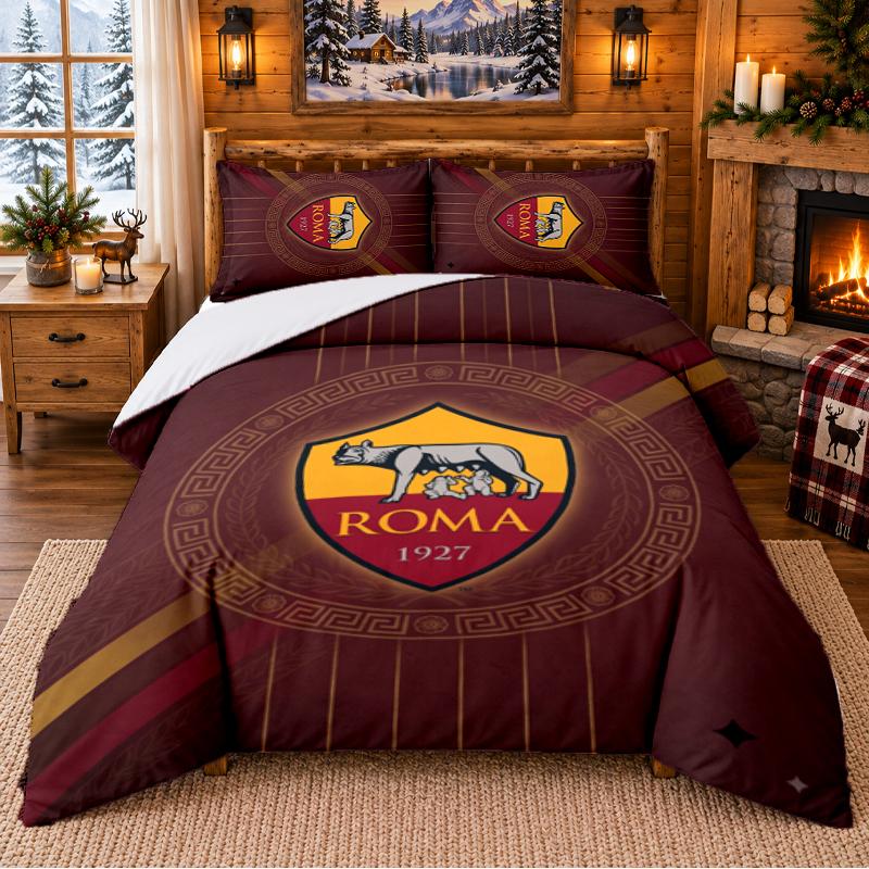 Printed 3Pcs Bedding Set AS Roma Pattern Bed Sheet Pillowcase For Bedroom Decor