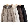 Womens Mid-Length Hooded Cotton Padded Coat Slim Fit Thick Warm Winter Jacket Office Casual Wear