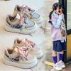 Girls Board Shoes 2025 Autumn New Children's Shoes Little Girl Cute Cartoon Casual Shoes Soft Sole Light Sports Shoes