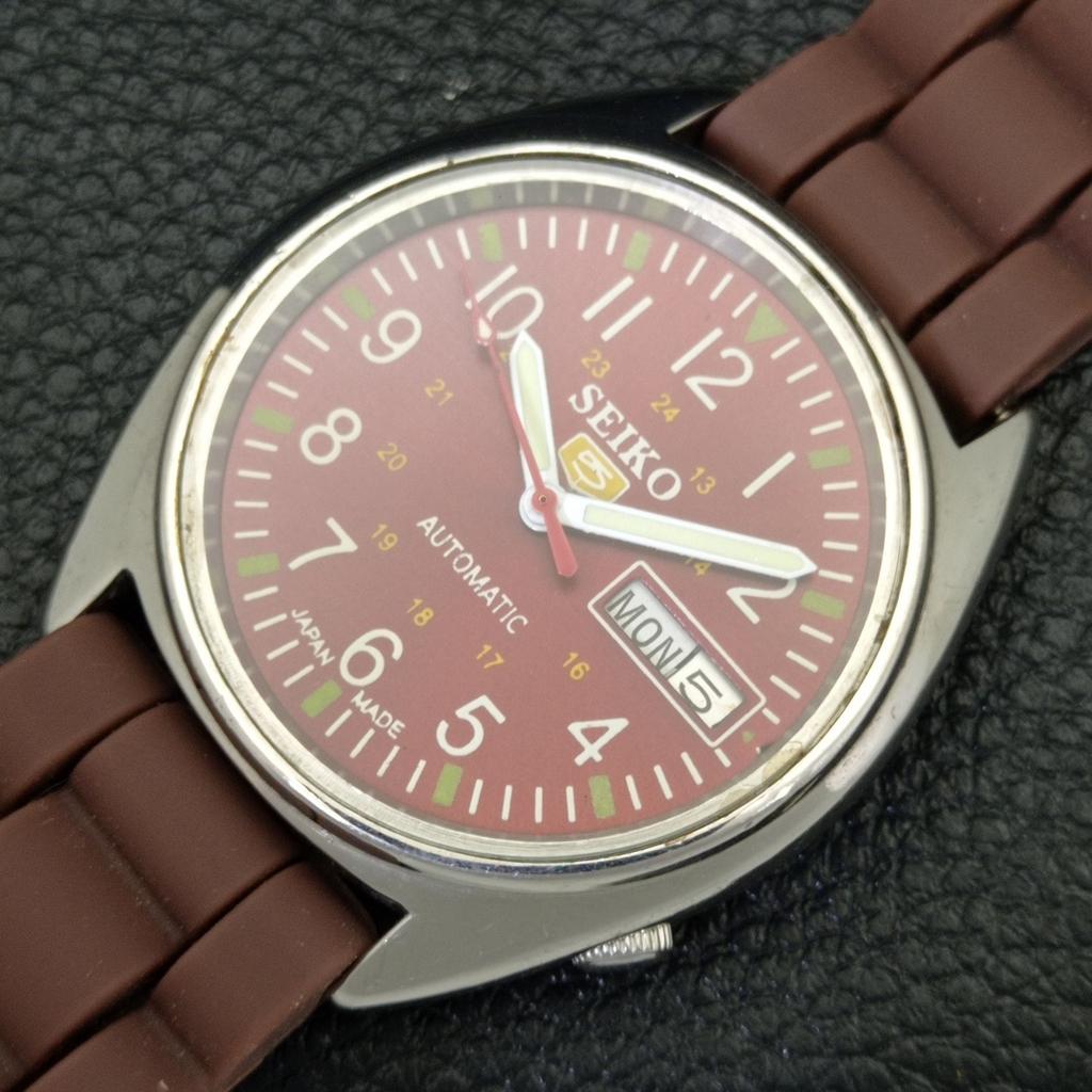 Б/У винтажные мужские часы SEIKO 5 с автоподзаводом из Японии с коричневым циферблатом a434984-2 R122-a434984