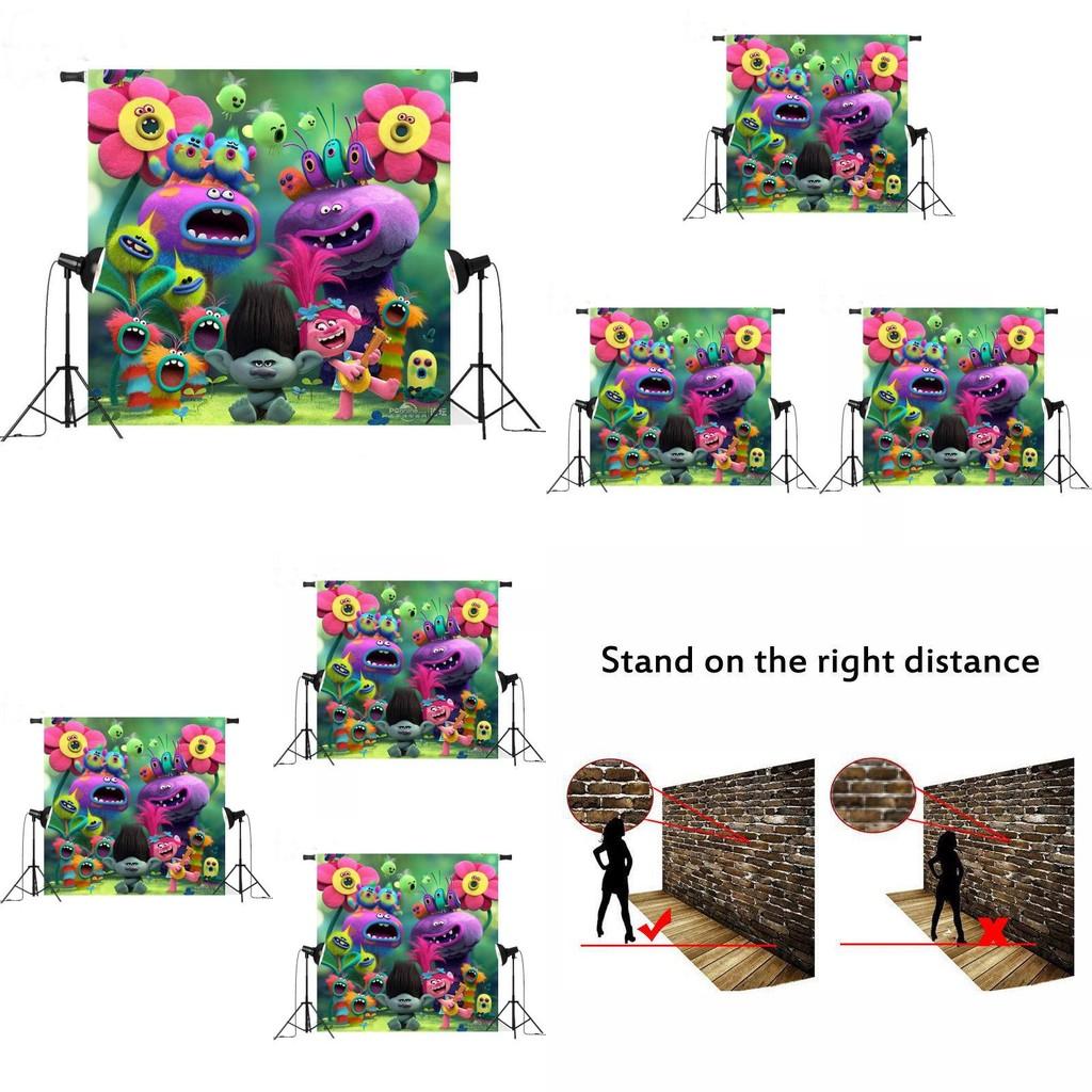 Trolls World Tour Themed Photo Backdrop For Kids Photography Studio Decoration Creative Prop