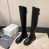 Fashion Women Over The Knee Boots Round Head 2024 High Quality Back Zipper Solid Color Thick with Outdoors Wear Resistant Women's Boots