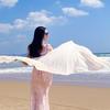 Spring and summer sunscreen scarf imitation cotton and linen solid color simple shawl women's high-end silk scarf yarn headscarf women's cross-border