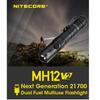 NITECORE MH12 V2 Tactical Torch Flashlight 1200LM for Camping Searching Hiking Lantern Patrol Lantern Emergency Searching