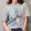 Летние футболки с 3D-принтом «Стрекоза», женская мода, футболки в стиле Харадзюку, топы с коротким рукавом, женская одежда оверсайз в уличном стиле
