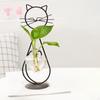 Cat Plant Terrarium Vase Metal Holder Propagation Station 4.7 X 11.2 Inch Tabletop Sill