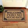 VIKAMA Vintage Spanish Welcome Coir Rug, Funny Text Anti slip Entryway Mat For Front Door Home Decoration
