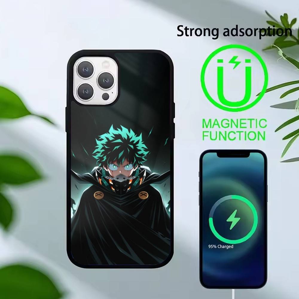 Чехол для телефона Katsuki Bakugo E-Hero Academia Для iPhone 17,16,15,14,13,Pro,Max,Plus, Магнитный Для Magsafe Беспроводной Зарядки