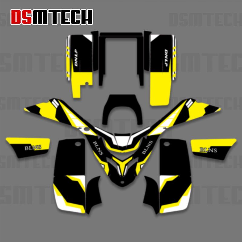 DSMTECH ATV Personality Graphics Background Decals Stickers Kits For Yamaha BLASTER 200 YFS 200 1988 -2006 2002 2003