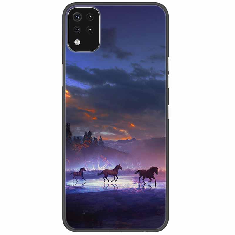 Чехол для телефона для LG K42 K52 K62 Q52 Чехол Мягкий Расписной Волк Силиконовые Черные Чехлы для LG K62 Чехлы K 42 Ударопрочный Funda для LGK52