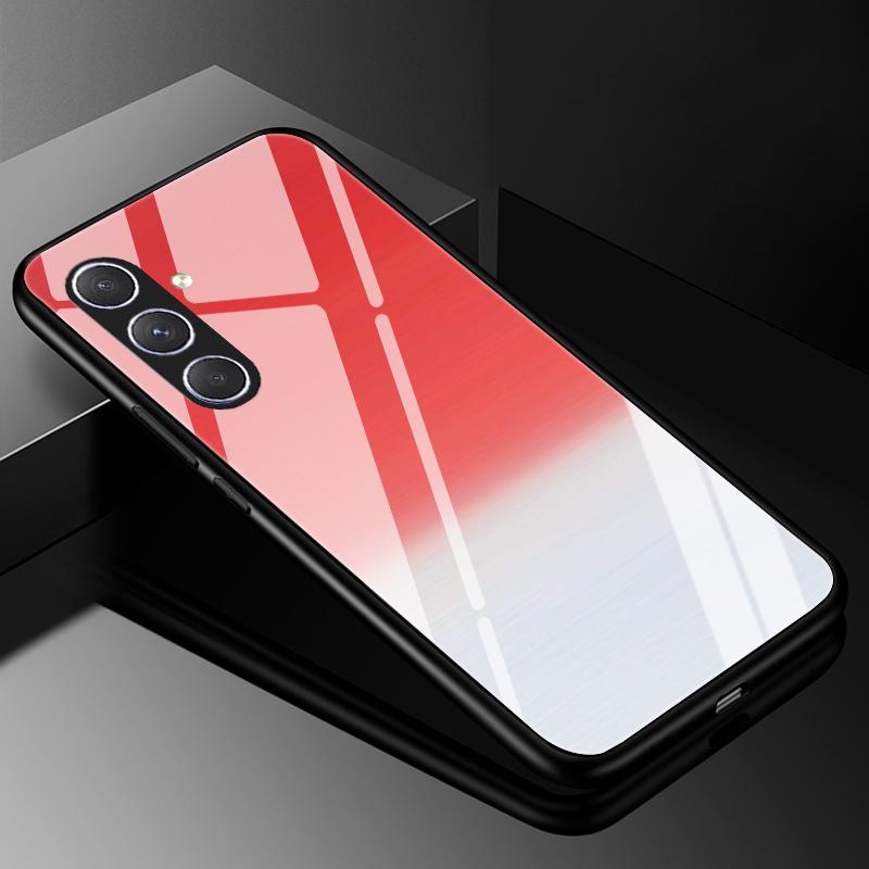 Чехол для телефона из закаленного стекла для Samsung Galaxy A05 A05S Чехол A15 A14 A24 A34 A25 A54 4G 5G Роскошный Твердый Бампер A04 A04S A04E