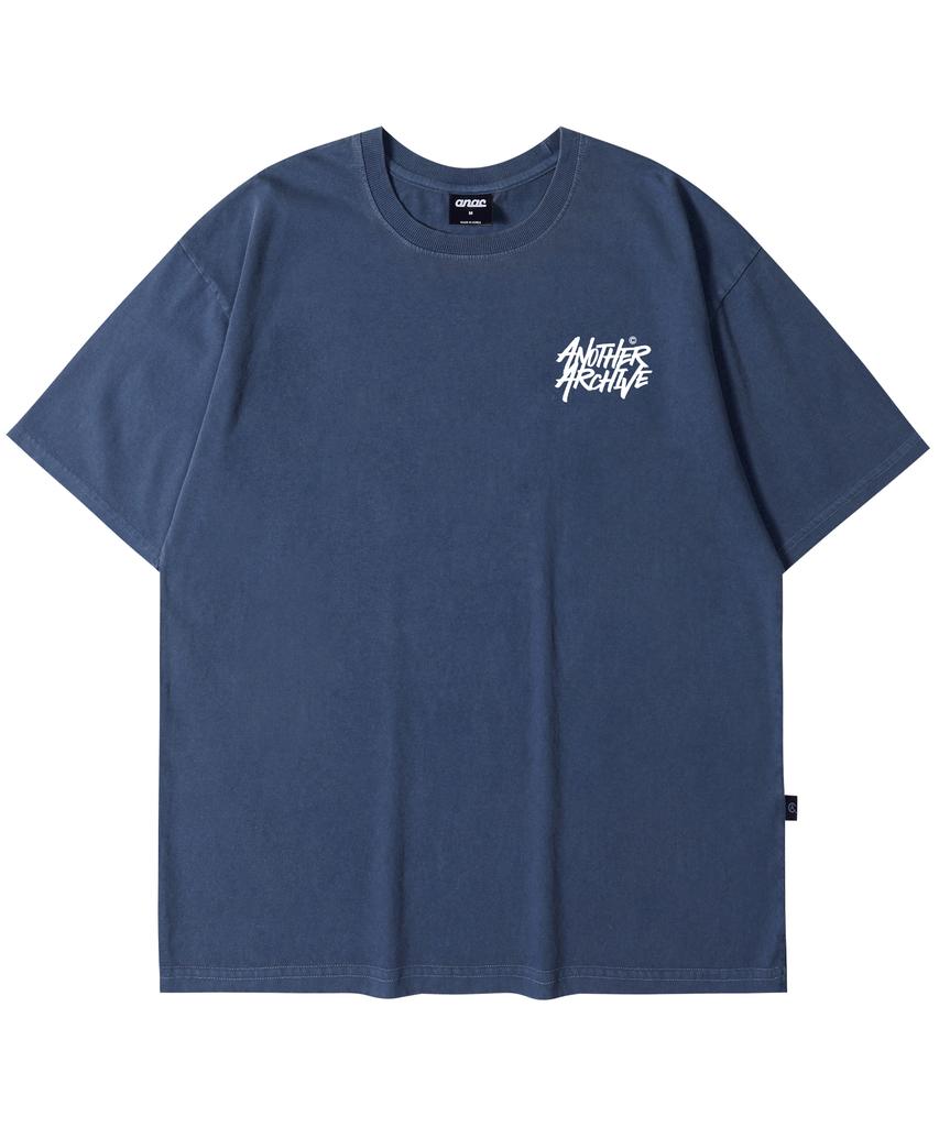 ANOTHER ARCHIVE Pigment Graffiti Logo Short Sleeve T-Shirt_Khaki