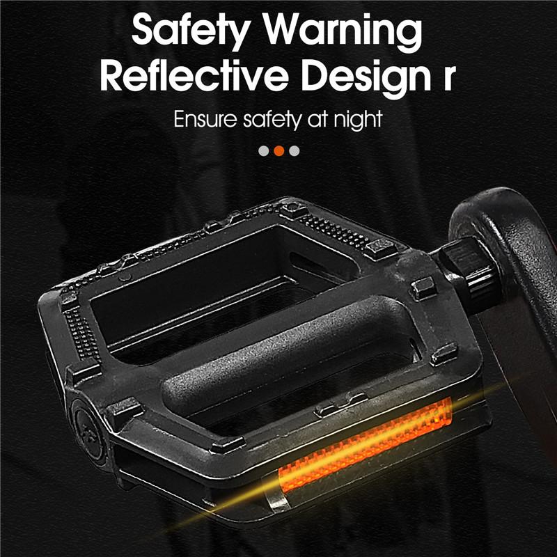 Bicycle Pedals DU Bearing Ultralight MTB Road Bike Pedals Anti-Slip Reflective Cycling Pedals Bike Accessories