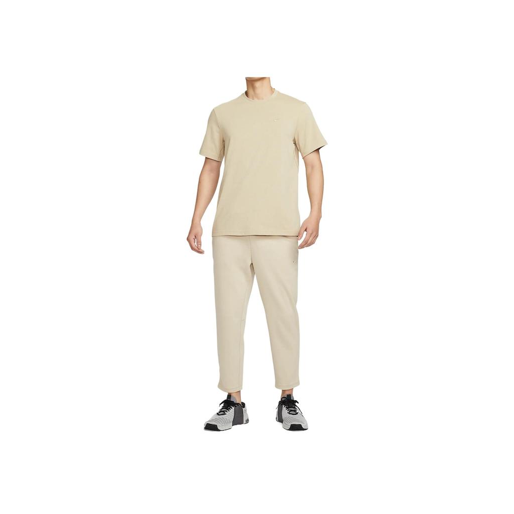 Nike Dri-FIT Основная футболка с коротким рукавом SS25 однотонная дышащая быстросохнущая тренировочная мужская майка Desert-Khaki DV9832251