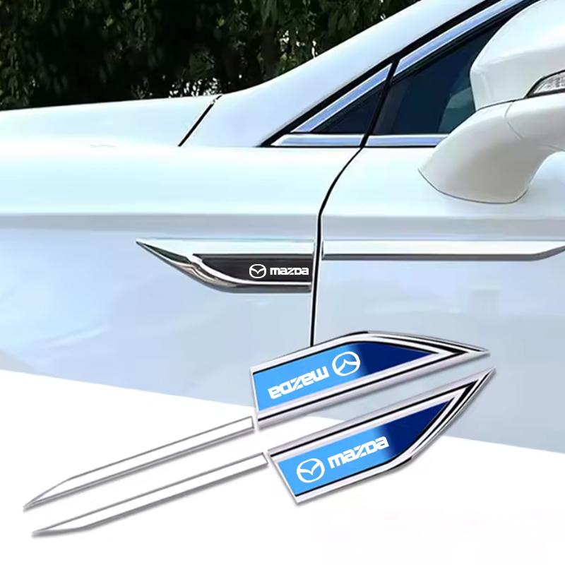 2 шт. Наклейки-ножи на крыло автомобиля, эмблема, значок для Mazda M3 M6 MP Skyactiv Axela Atenza Biante BT-50 CX-30, аксессуары