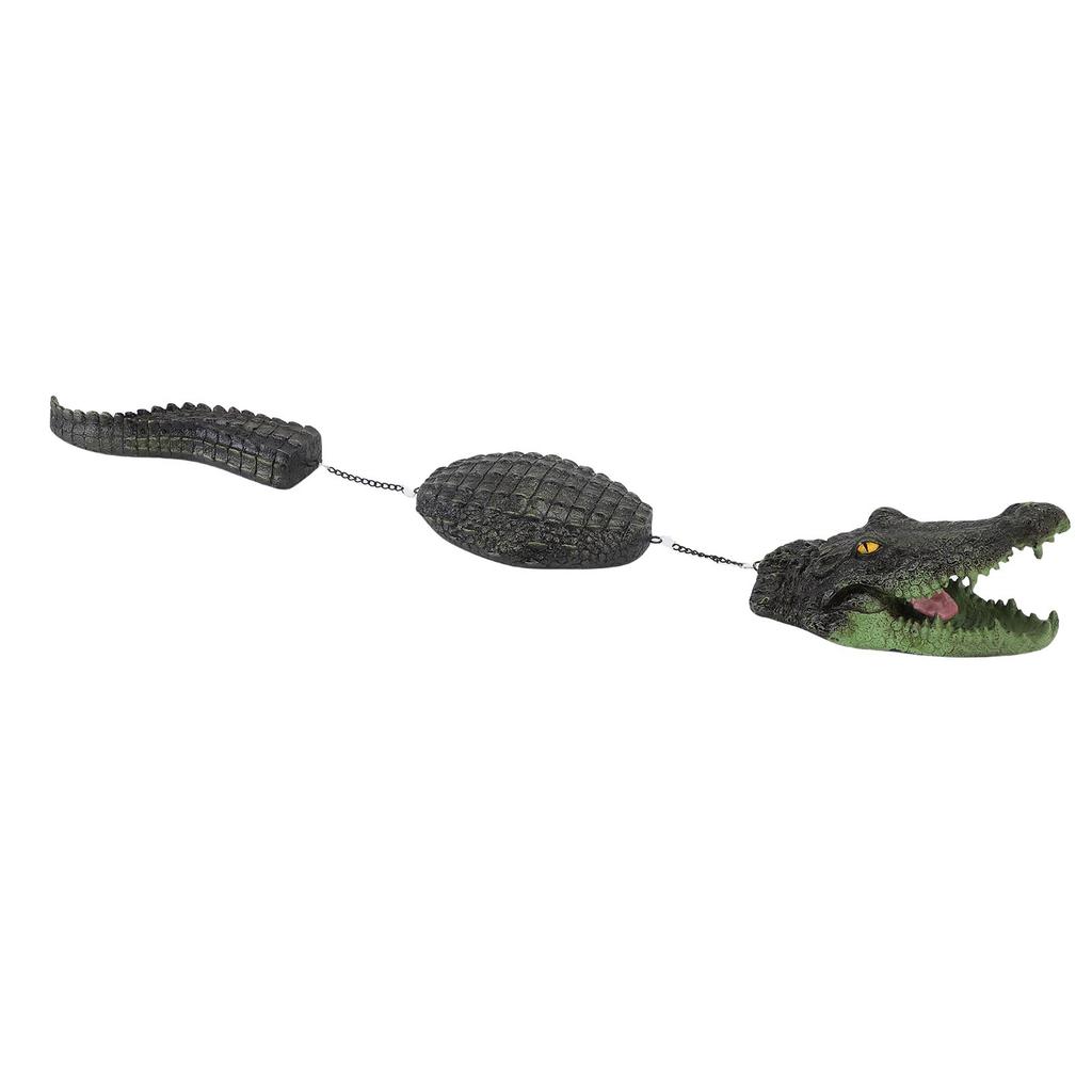 3 Segment Floating Alligator Decoy Floating Artificial Alligator Pool Statue for Pond Outdoor Yard Decoration