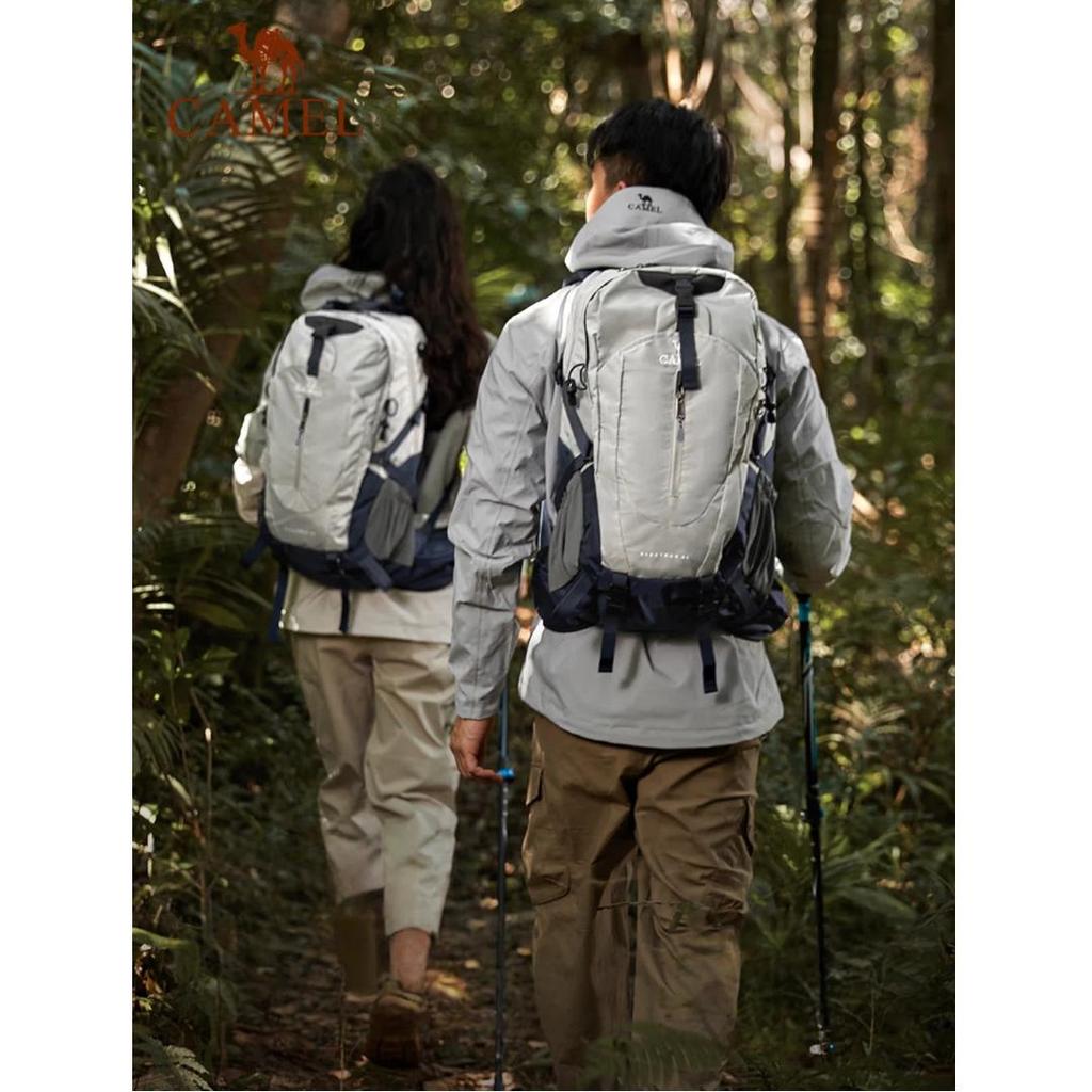 CAMEL Mountain Climbing Backpack, Outdoor Travel Backpack, Sport Backpack, Large Capacity, Gray