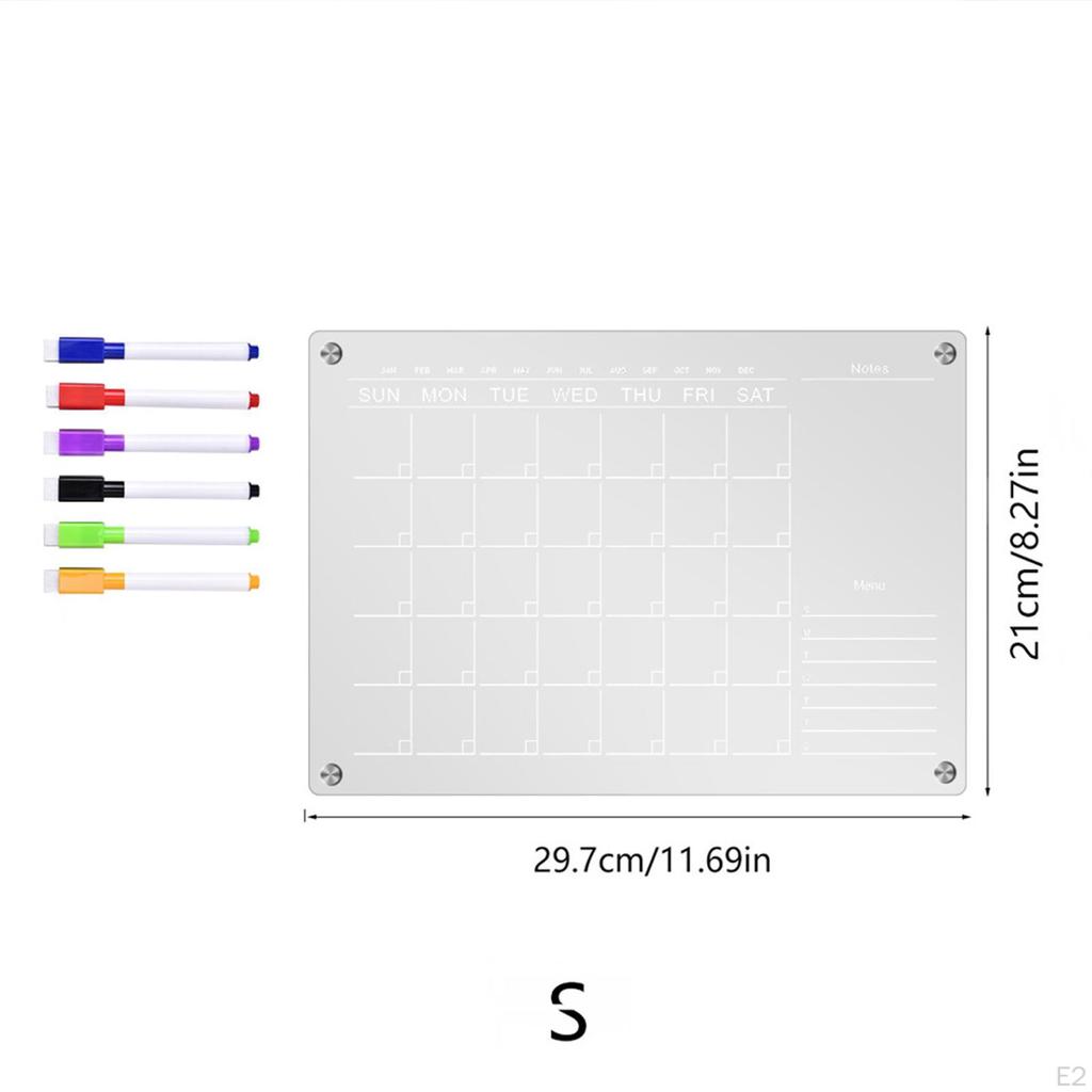 Dry Erase Board for Fridge Weekly Calendar To Do List Planner Message