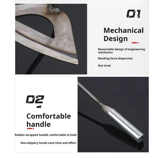 Садовая полая мотыга, артефакт для прополки с ручкой, высокая прочность, нержавеющая, не легко деформируется, широко используемый инструмент для удаления сорняков на открытом воздухе