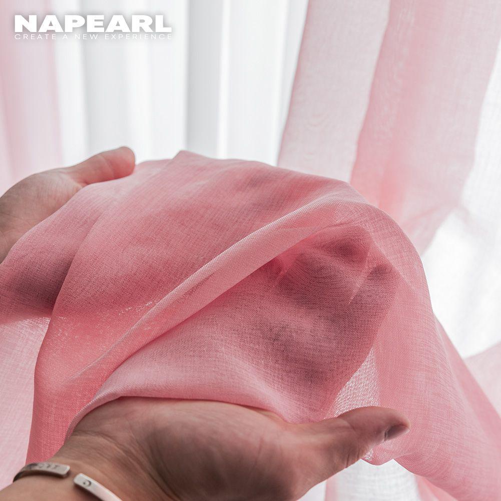 1 шт. NAPEARL Простой Элегантный Тюлевый Прозрачный Шторный Однотонный Экран для Окна для Гостиной Спальни Домашнего Декора