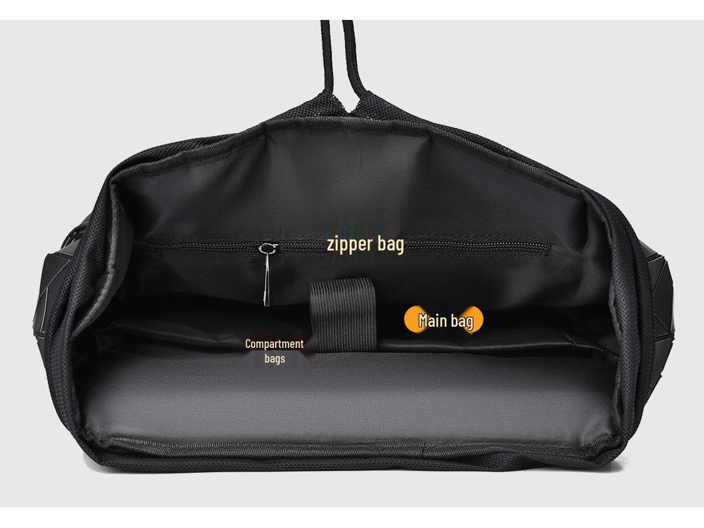 Модный мужской рюкзак с геометрическим узором: Стильный, Универсальный, Вместительный, Легкий Рюкзак на Двух Лямках