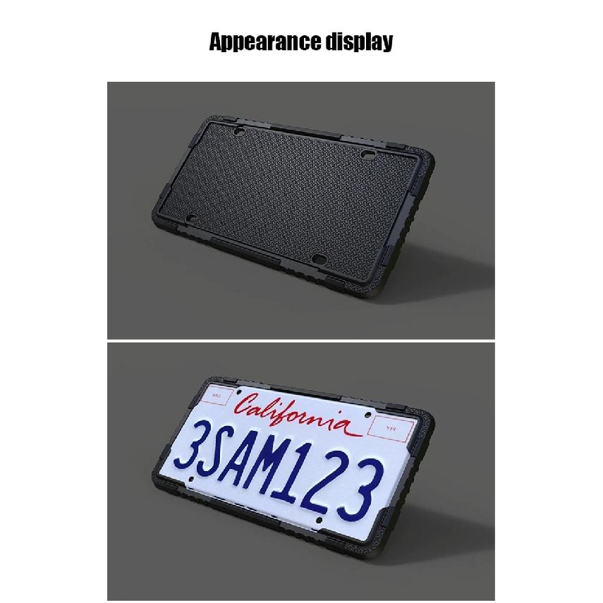 2pcs Silicone Car License Plate Frame Multi-color American Standard Car License Plate Holder Screw Set Does Not Hurt The Paint License Plate Covers