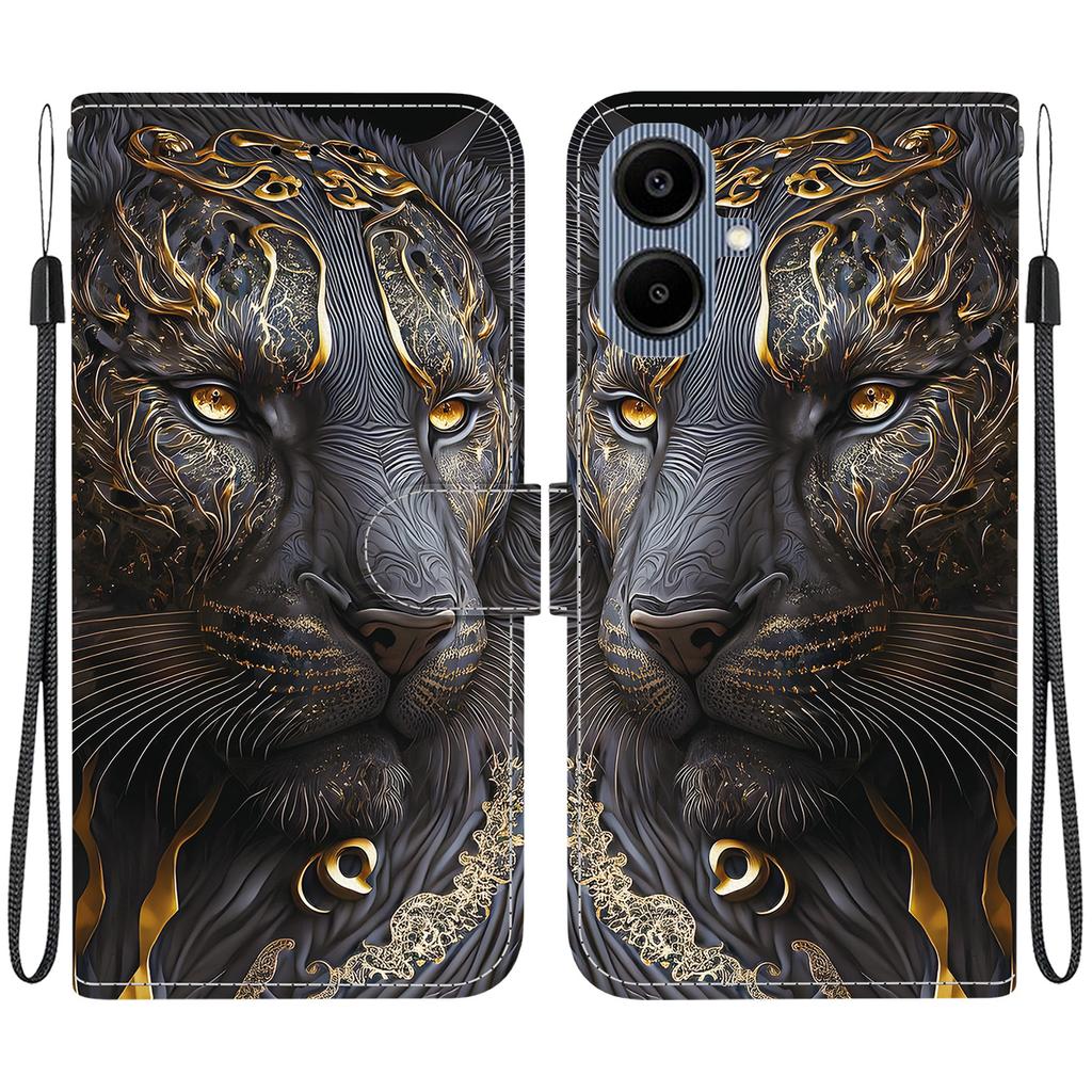 A07 A17 Animal Case Lion Panda Leather Phone Cover For Samsung Galaxy A17 A07 A176 Wallet Flip Coque Card Magnetic Protect Cases
