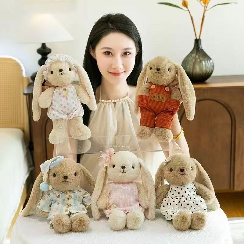 Rabbit Fragrant Cuter Plush Doll With Dress And Bow Decoration For Play Kids
