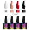 Набор гель-лаков PHOENIXY 8 мл, 4/6 шт., полуперманентные гибридные лаки с УФ-замачиванием для маникюра, базовое верхнее покрытие