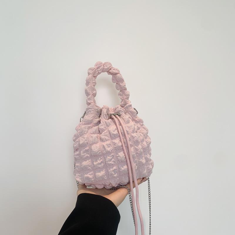 Милая свежая сумка-пузырь, модная новая стильная плиссированная сумка через плечо, индивидуальная сумка Ins Bucket для женщин