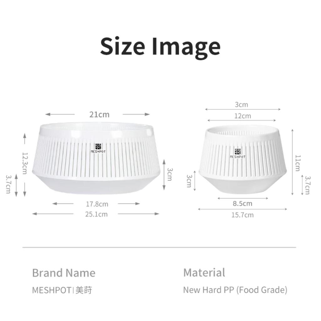 Meshpot Orchid Pot with Holes Plastic Flower Pot Decorative African Violet Pots with Air-Pruning and Good Air Circulation